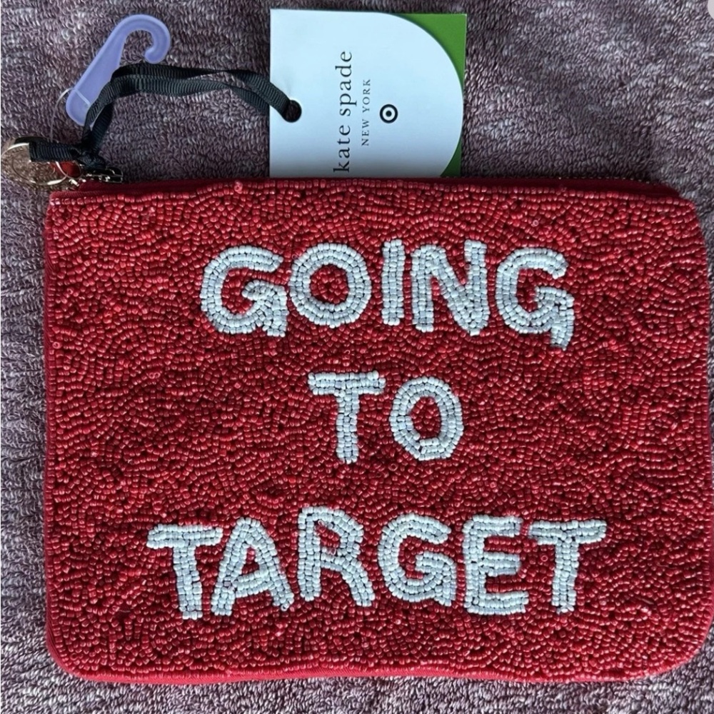 Kate Spade Red Beaded Pouch